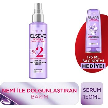 Elseve L'oréal Paris Elseve Hydra [hyaluronic] Nem ile Dolgunlaştıran Serum 150 ml & 175 ml Hyaluron Saç Kremi