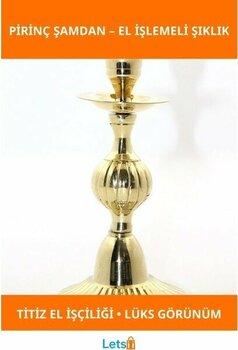 Letsii Zarif El Işçiliğiyle Pirinç Tekli Şamdan Model 3 - Ev Dekorasyon - Renkli