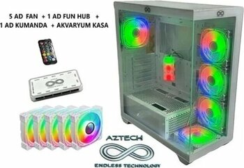Aztech Azt101 w Atx Oyuncu Bilgisayar Kasası Beyaz