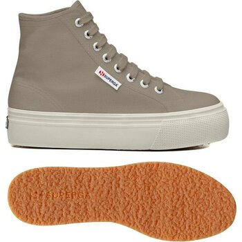 Superga 2708 Hi Top Kadın Gri Bilekli Sneaker - Bej - 36