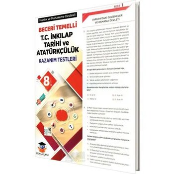 8. Sınıf T.c. Inkılap Tarihi Ve Atatürkçülük Beceri Temelli Kazanım Testleri Zeka Küpü Yayınları