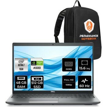 Dell Precision 3591 Core Ultra 7 155H İş İstasyonu 48GB RAM 512GB SSD 15.6" FHD FreeDOS + Per4 USB XCTOP3591EMEAWP332 - 512 GB - 48 GB
