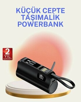 Butik Bfs Dahili Konektörlü 20W Hızlı Şarj Mini Taşınabilir Powerbank