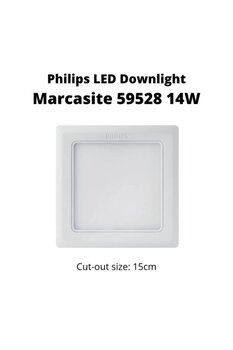 Philips 14w Kare Spot Marcasite Beyaz