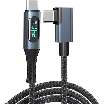 USB 4 Kablo, Thunderbolt Kablo Için Dik Açı Pd 240 W Çift Destekler 8k Hd Ekran USB C Kablosu 8K@60Hz 40GBPS Veri Aktarımı (1metre/4ft) ZR849