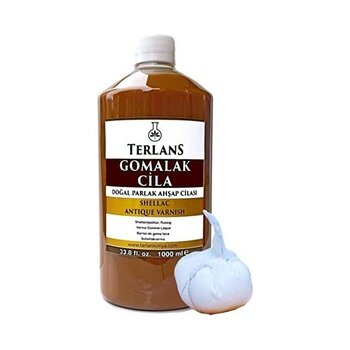 Doğal Ahşap Cilası Gomalak 1000 ml Shellac + Sürme Topu - standart