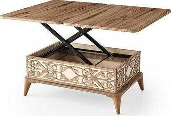 Mutlu Alışveriş Merkezi Akıllı Sehpa Sihirli Sehpa Fonksiyonel Orta Sehpa Açılabilir Sehpa  MASA114  60X90 - Çırağan