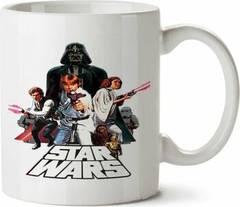 Star Wars Klasik İki Tarafı Baskılı Kupa Bardak Çok Renkli