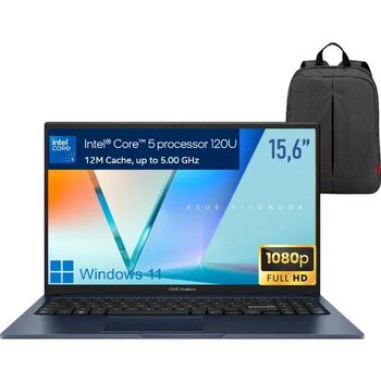 Asus Vivobook 15 X1504VA-NJ3665 P2 Intel Core 5 120U 16GB 512GB SSD WIN11 Pro 15.6" Taşınabilir Bilgisayar Çanta Hediyeli - 512 GB - 16 GB