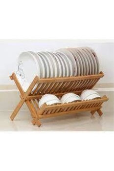 yılmaz ahşap Bambu Bulaşık Sepeti Bambu Tabaklık Bulaşıklık 42 Cm Bambu Bulaşık Sepeti Bambu Tabaklık koza gift