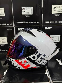 MT Helmets Mt Thunder 4 Sv waves A17 kask mor vizörlü (+1 şeffaf vizörlü)