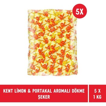 Kent Olips Limon & Portakal Aromalı Dökme Bayram Şekeri 1 kg - 5 Adet