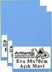 Açık Mavi 50x70 cm 3 Adet Eva Süngeri