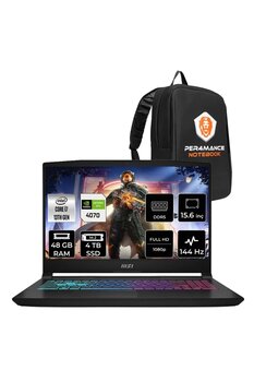 MSI KATANA 15 B13VGK i7 13620H 48GB 4TB SSD RTX4070/8GB 15.6" FHD 144Hz FDOS Gaming Laptop & PER4 Çanta