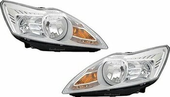 Toprakcıoto Ford Focus 2.5 2008-2011 Beyaz Zemin Komple Sağ ve Sol Far Takımı ( 2 Adet )