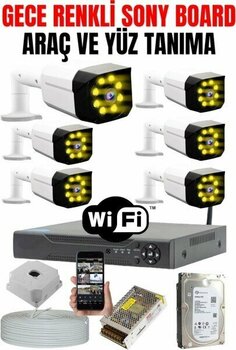 Maxcam 6 Kameralı Set - 5 Mp Sony Lens Gece Renkli Araç ve Yüz Tanımalı Ultra Hd Kamera Sistemi