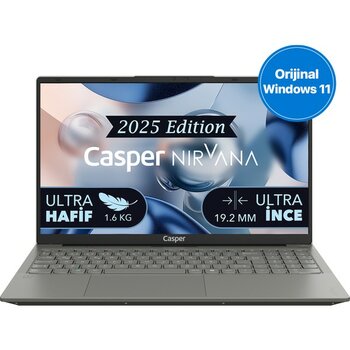 Casper Nirvana X600 Ryzen5-7430U 8GB 1TB SSD 15.6" Windows 11 Home Taşınabilir Bilgisayar X600.7430-8F00A-G-F - 1 TB - 8 GB