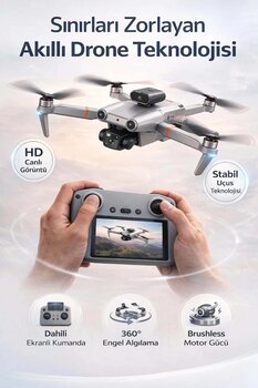 Profesyonel Katlanabilir Drone - Brushless Motor, Hd Canlı Görüntü Ve Akıllı Sensör Sistemi