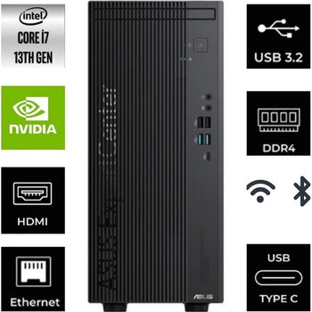 Asus D700me-5135000410-81 I5-13500 32 Gb 512 Gb Ssd 4 Gb T400 W11p Masaüstü Bilgisayar