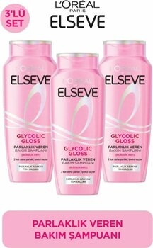 ELSEVE 3'lü Glycolic Gloss Core Parlaklık Veren Bakım Şampuanı 300ml