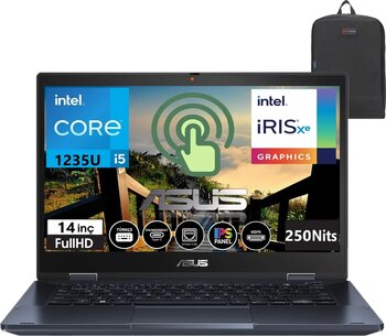 Asus B3402FBA-I58511 Intel Core I5-1235U 40GB 512GB SSD Freedos 14'' Fhd Dokunmatik Taşınabilir Bilgisayar AI58512B1D10 + Weblegelsin Çanta