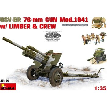 Miniart 1/35 Ölçek Plastik Maket, 76Mm Top Usv-Br 1941 Model, Arabası Ve Mürettebatı