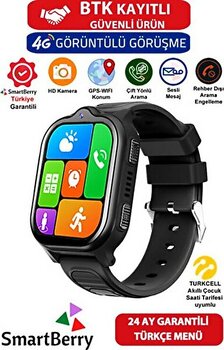 Smartberry Z32 Görüntülü Görüşme Gps Wıfı Net Konum Gizli Dinleme Akıllı Çocuk Takip Saati Sim Kartlı - Pembe