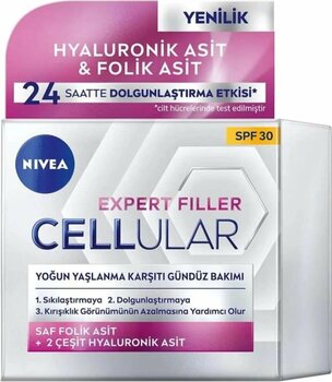 NIVEA Cellular Expert Filler Yoğun Yaşlanma Karşıtı Gündüz Bakım Yüz Kremi 50ml Spf 30