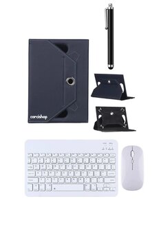 Corcishop Technopc Ultrapad Quantum Gaming 10.95 Kılıf Universal Standlı + Bluetooth Klavye Mouse Set + Kalem