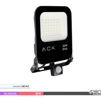 Ack 30W Sensörlü LED Projektör 6500K Beyaz Işık