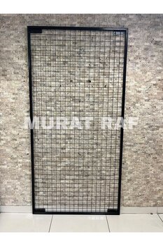 MURAT RAF Sık Telli Raf- Hasır Pano Tel Standı- 100x200 Ebatında Siyah Renk