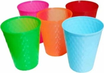 ErginPlastik Turuncu 6 adet 250 ml Plastik bardak