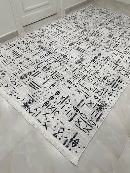 AVEN HOME Püsküllü Kaymaz Taban Halı - Yolluk Koridor Mutfak Halısı Makinede Yıkanabilir