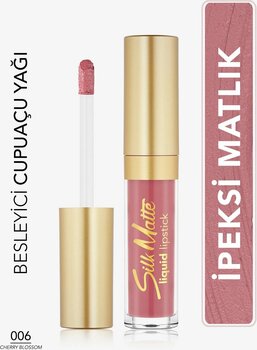Flormar Kadife Dokulu Likit Mat Ruj - Silk Matte Liquid Lipstick - 006 CHERRY BLOSSOM - 8690604397358