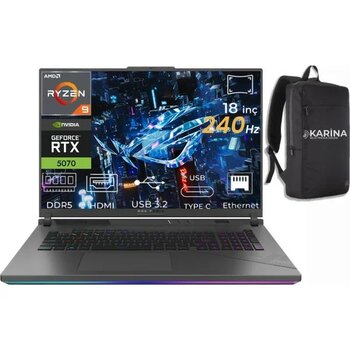 Asus Rog Strix G18 Ryzen 9 8940HX G814PP-S9045-40 32GB 4tb RTX5070 8gb W11PRO 18" Wqxga Gaming Laptop - 4 TB - 32 GB