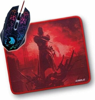 Polosmart PGM02 Kırmızı Kablolu USB Mouse + Mouse Pad