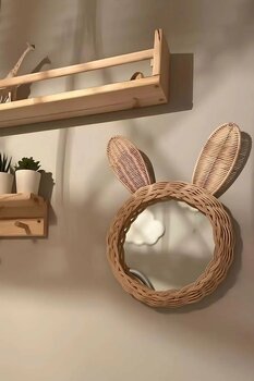 MİEN HOME Rattan Bambu Dekoratif Ayna