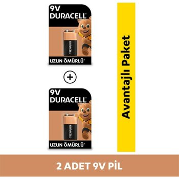 Duracell Basic 9 Volt Pil 2 Adet