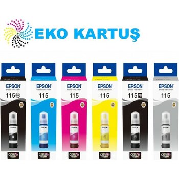 Epson 115 Ecotank Serisi 6'lı Mürekkep Seti - PRO Set - 6 Renk