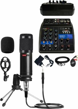 Lastvoice BM800MDX XLR Mat Siyah Condenser Mikrofon Phantomlu Kayıt Mikseri Seti