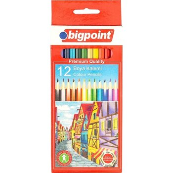 Bigpoint BP940-12 12 Renk 12 Hazır Ürün Kuru Boya Kalemleri