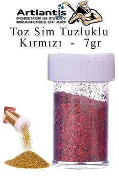 Artlantis Renkli Toz Sim Tuzluklu 7 gr 1 Adet Renkli Toz Sim Epoksi Reçine Okul Etkinlik Dekarasyon Slime