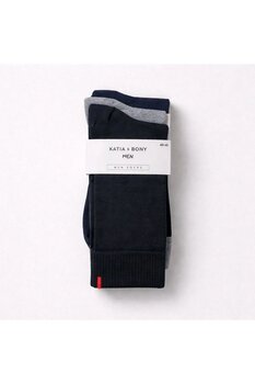 Katia&Bony Harold Bamboo Erkek Çorap 3'lü Lacivert/Siyah/Gri 43-45 43-45 Beden