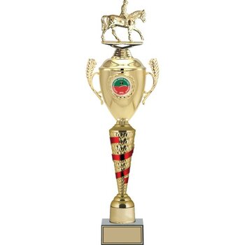 Odak Kupa - Figürlü Kupalar - At / Binici Figürlü Kupalar FG-084 B - 62 cm - 16 x 16 cm - Altın