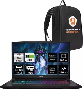 MSI Katana 17 Intel Core i7 13620H 48GB 2TB SSD 144Hz FDOS Bilgisayar B13VEK-1036XTR & PER4 ÇANTA B13VEK1036XTRP329