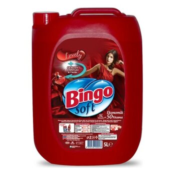 Bingo Soft Lovely Konsantre Çamaşır Yumuşatıcısı Aldehit Kokulu 5 lt 100 Yıkama Kapasitesi