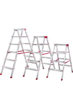 AKROBAT MERDİVEN 8 Basamaklı Çift Çıkışlı Alüminyum Merdiven