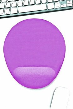 Boldy Bilek Destekli Mousepad - Kaymaz Mouse Ped - Fare Pedi - Oval Mouse Altlığı - Oval Mousepad - Mor Mouseped