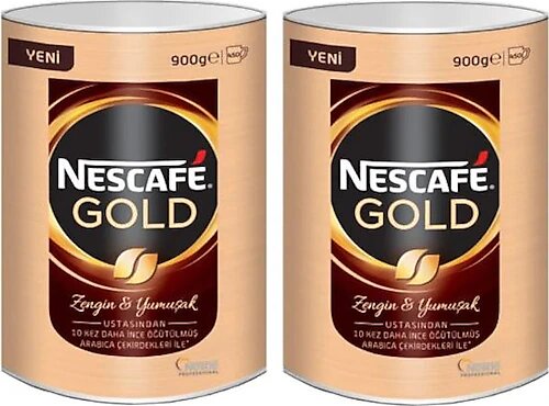 Nescafe Gold Granül Kahve 900 gr Teneke 2'li