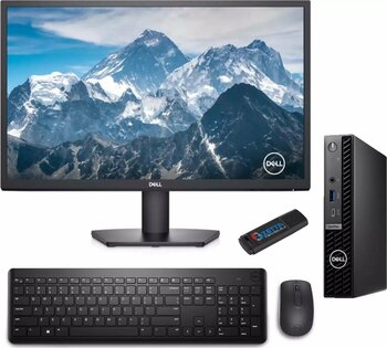 Dell Pc Optıplex 7020MFF Intel Core I5-14500T 8gb Ddr5 512GB SSD WINDOWS11PRO 23.8" Fullhd Mon. Masaüstü Bilgisayar BN007O7020MFF62 + Zetta USB Bellek